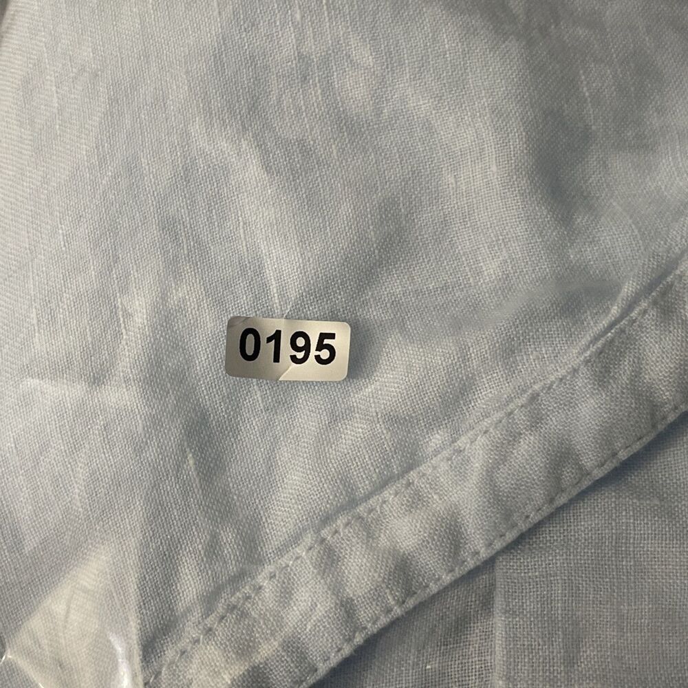 Sigrid Olsen Blue Linen Button Front Shirt Women's Large 3/4 Sleeve Lightweight - Picture 5 of 9